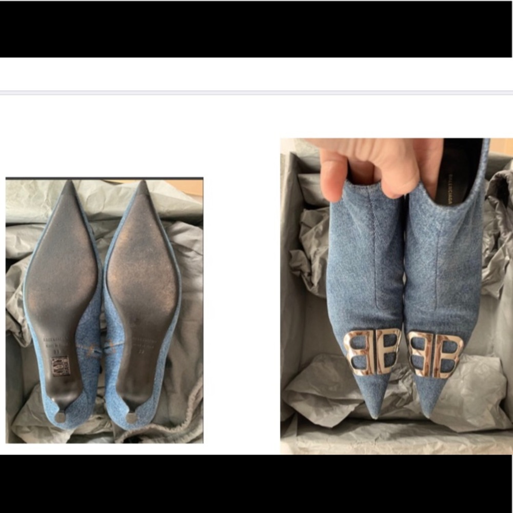 Balenciaga Knife denim booties. - Picture 3 of 8